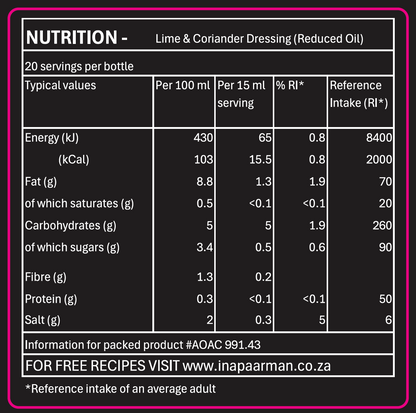 Ina Paarman | Lime & Coriander Salad Dressing